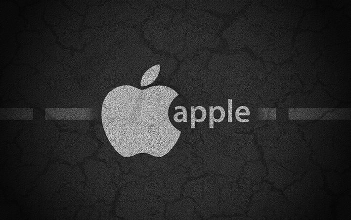 izle, apple, logo, yol, asfalt