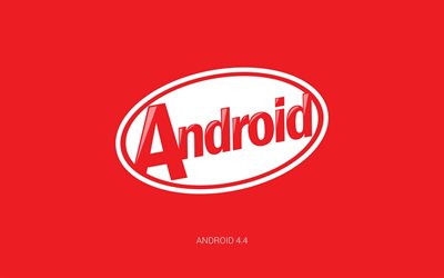 android 4, tarte, arrière-plan rouge