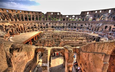 italy, rome, the colosseum, colosseum, architecture