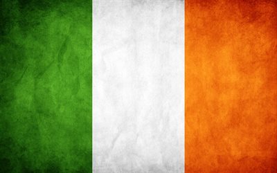 grunge flagge von irland, fahnen, flagge irland