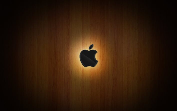 logo, ağaç, elma, doku