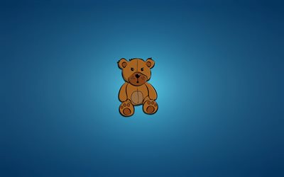 oso de juguete, el minimalismo