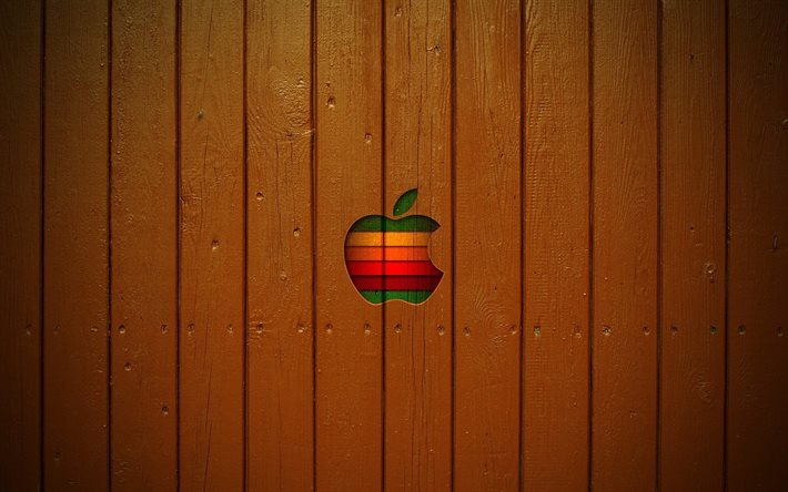 staketet, äpplet, logotypen, brädet