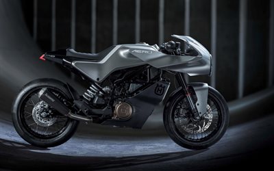 Husqvarna Vitpilen 401, 2017, superbikes, gris moto