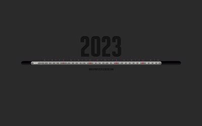calendario mayo 2023, fondo gris, infografía de línea de tiempo, calendarios 2023, mayo, 2023 conceptos, arte lineal