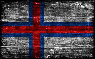 färsaarten puuläiliö, 4k, puiset grunge  liput, euroopan maat, färsaarten lippu, färsaarten päivä, eurooppa, färsaaret, färsaarten kansalliset symbolit