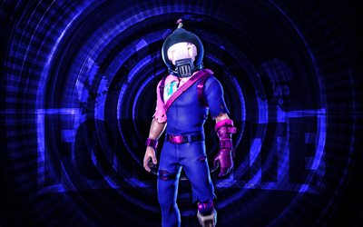 ブライト・スプロード フォートナイト, 4k, 青いスパイラルの背景, フォートナイト, クリエイティブ, ブライト スプロード スキン, フォートナイト ブライト スプロード スキン, ブライト・スプロード, フォートナイトのキャラクター