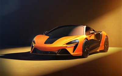 2026, mclaren artura spider mcl39 edición campeonato, 4k, vista frontal, exterior, mcl39, mclaren artura araña, mclaren naranja, superdeportivos, coches deportivos británicos, mclaren