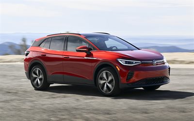 2026, volkswagen id4, 4k, vista frontal, cruce electrico, exterior, volkswagen id4 rojo, nuevo volkswagen id4, coches alemanes, volkswagen
