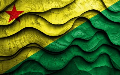 4k, علم الفدان, حالات البرازيل, أعلام الأمواج ثلاثية الأبعاد الخشبية, يوم فدان, البرازيل, فدان العلم الخشبي, حالة فدان, أمريكا الجنوبية, الدول البرازيلية, فدان