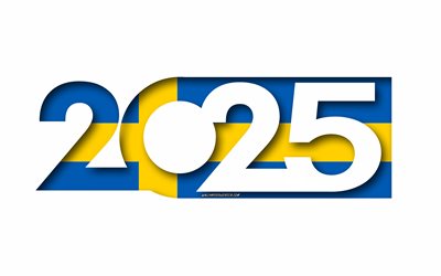 2025 suecia, fondo blanco, suecia, arte mínimo, 2025 conceptos de suecia, suecia 2025, bandera de suecia, 2025 fondo de suecia