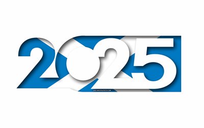 2025 Scotland, white background, Scotland, minimal art, 2025 Scotland concepts, Scotland 2025, flag of Scotland, 2025 Scotland background, Scotland flag