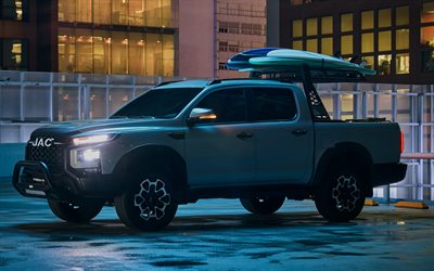 JAC Frison T9, 4k, night, 2025 cars, headlights, SUVs, 2025 JAC Frison T9, chinese cars, JAC