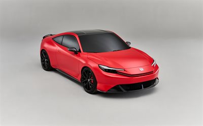 Honda Prelude, 4k, studio, 2025 cars, coupe, Red Honda Prelude, 2025 Honda Prelude, japanese cars, Honda
