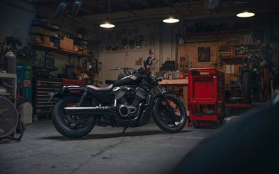 4k, 할리데이비슨 나이트스터, 차고, 2026 자전거, 슈퍼바이크, rh975s, 2026 할리데이비슨 나이트스터, 미국 오토바이, 할리데이비슨
