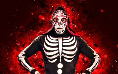 ला पार्का, 4k, लाल नीयन रोशनी, एएए, रचनात्मक, मैक्सिकन पहलवान, डब्ल्यूडब्ल्यूई, लाल अमूर्त पृष्ठभूमि, विश्व कुश्ती मनोरंजन, पहलवानों, ला पार्का 4k