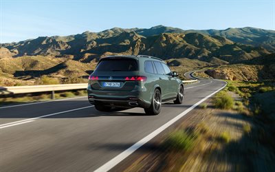 2027, mercedes benz gls, 4k, vue arrière, extérieur, classe gls, gls, mercedes benz gls verte, nouveau mercedes benz gls 2027, voitures allemandes, mercedes benz