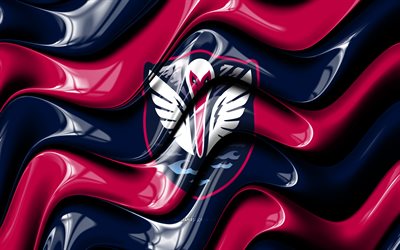 logotipo 3d de tormenta fc, 4k, ondas 3d violetas azules, liga uno de la usl, fútbol americano, bandera del tormenta fc, creativo, logotipo de tormenta fc, club de futbol americano, fútbol, tormenta fc