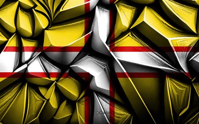 bandeira de dorset, 4k, textura criativa 3d, bandeira 3d de dorset, condados cerimoniais, inglaterra, arte 3d, bandeira da região de dorset, dorset