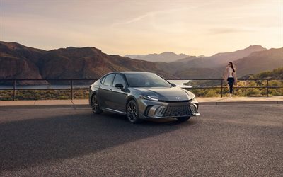 2026, toyota camry, 4k, vue de face, extérieur, camry xse 2026, toyota camry grise, nouvelle toyota camry 2026, voitures japonaises, toyota