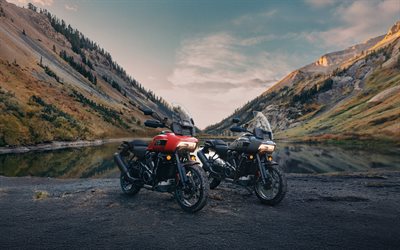 harley davidson pan america 1250 spéciale, 4k, hors route, 2026 vélos, flou de mouvement, ra1250s, superbikes, harley davidson pan america 1250 spécial 2026, motos américaines, harley davidson