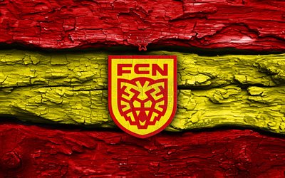 fc nordsjaelland 나무 로고, 4k, 빨간색 노란색 배경, 덴마크 수페르리가, 축구, fc 노르셸란드 로고, fc nordsjaelland 엠블럼, fc 노르셸란드, 덴마크 축구 클럽, 노르셸란드 fc
