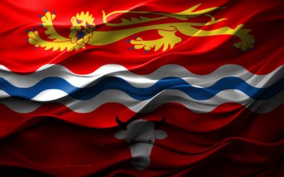 4k, ヘレフォードシャーの旗, イギリスの儀式郡, 3dヘレフォードシャーフラッグ, イギリス, ヘレフォードシャーフラッグ, 3dテクスチャ, ヘレフォードシャーの日, 英語の国家シンボル, 3dアート, ヘレフォードシャー