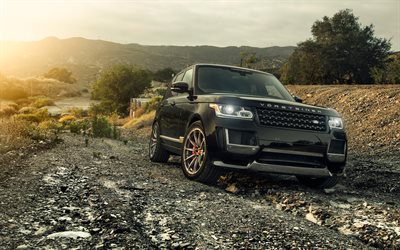 Vorsteiner, optimización de 2016, el Range Rover Sport, offroad, Todoterrenos, coches de lujo, V-FF-102, negro Range Rover