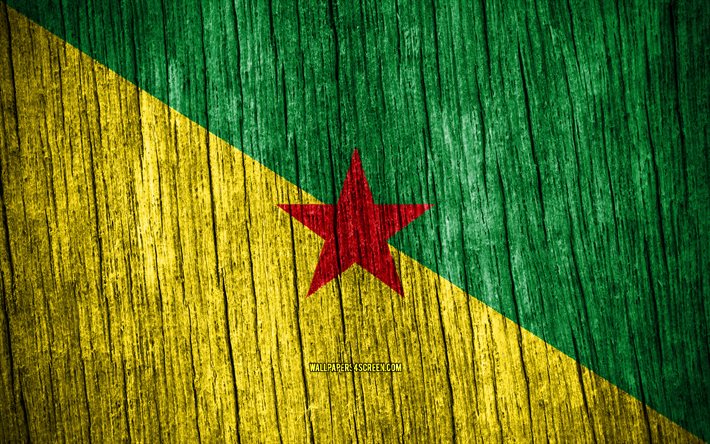 4k, علم غيانا الفرنسية, يوم غيانا الفرنسية, أمريكا الجنوبية, أعلام خشبية الملمس, رموز غيانا الفرنسية الوطنية, دول أمريكا الجنوبية, غيانا الفرنسية