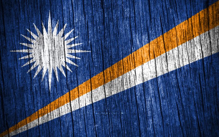 4K, Flag of Marshall Islands, Day of Marshall Islands, Oceania, wooden texture flags, Marshall Islands flag, Marshall Islands national symbols, Oceanian countries, Marshall Islands