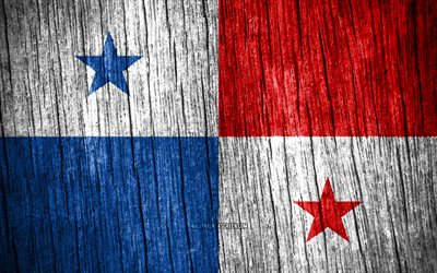 4k, علم بنما, يوم بنما, أمريكا الشمالية, أعلام خشبية الملمس, الرموز الوطنية البنمية, دول أمريكا الشمالية, بنما