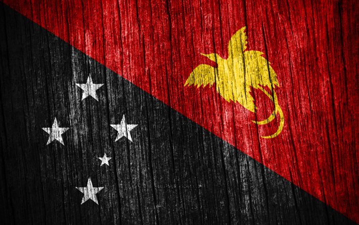 4k, पापुआ न्यू गिनी का ध्वज, पापुआ न्यू गिनी का दिन, ओशिनिया, लकड़ी की बनावट के झंडे, पापुआ न्यू गिनी का झंडा, पापुआ न्यू गिनी के राष्ट्रीय प्रतीक, महासागरीय देश, पापुआ न्यू गिनी