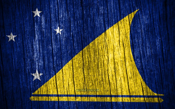 4K, Flag of Tokelau, Day of Tokelau, Oceania, wooden texture flags, Tokelau flag, Tokelau national symbols, Oceanian countries, Tokelau