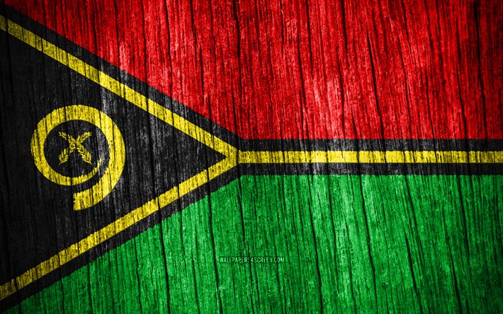 4K, Flag of Vanuatu, Day of Vanuatu, Oceania, wooden texture flags, Vanuatu flag, Vanuatu national symbols, Oceanian countries, Vanuatu