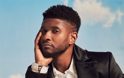 4k, Usher, american singer, photoshoot, black jacket, Usher portrait, popular singers, Usher Raymond IV, american star