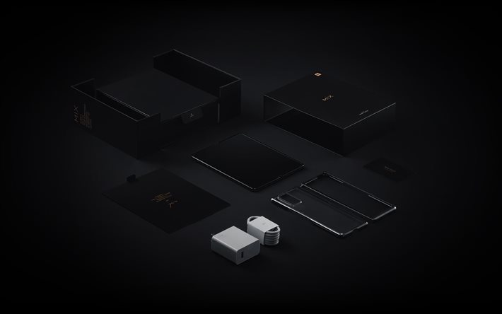 Xiaomi Mi Mix Fold 2, folding smartphone, modern technology, smartphones, black Mi Mix Fold, Xiaomi