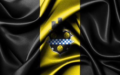 Pittsburgh flag, 4K, american cities, fabric flags, Day of Pittsburgh, flag of Pittsburgh, wavy silk flags, USA, cities of America, cities of Pennsylvania, US cities, Pittsburgh Pennsylvania, Pittsburgh