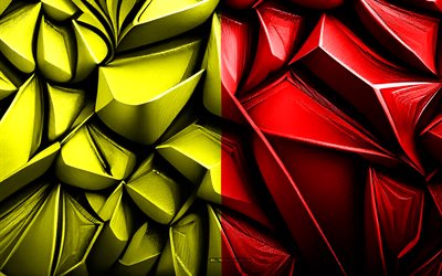 रावेना का झंडा, 4k, 3 डी रचनात्मक बनावट, रवेना 3 डी फ्लैग, इटली, रवेना फ्लैग, 3 डी कला, रेवेना, इतालवी शहर, रवेना सिटी फ्लैग