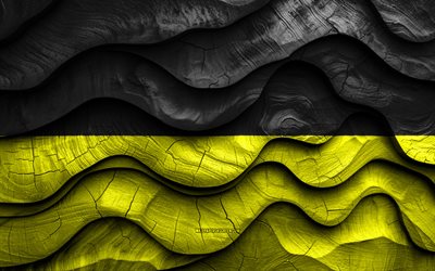 4k, aachen bayrağı, almanya şehirleri, ahşap 3d dalgalar bayrakları, aachen günü, almanya, aachen ahşap bayrak, alman şehirleri, aachen