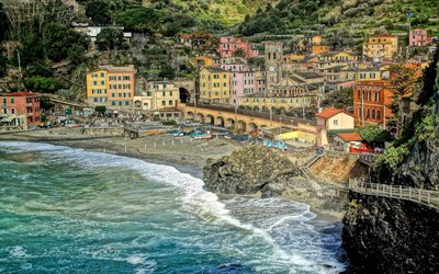 en ligurie, en italie, sur la côte, la ligurie, la ville, l'italie