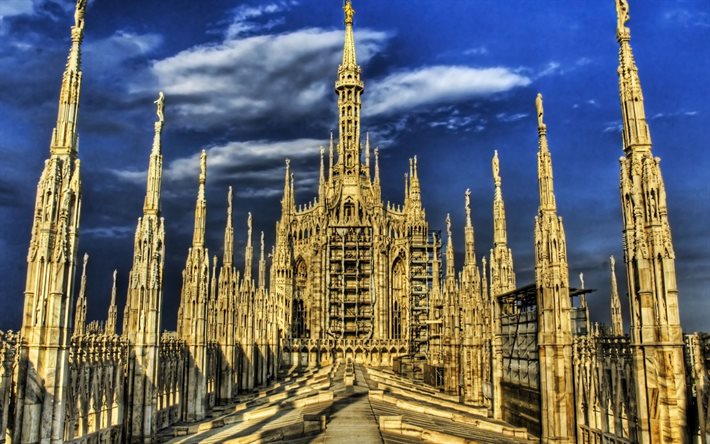 イタリア, ミラノ, ミラノ大聖堂があり