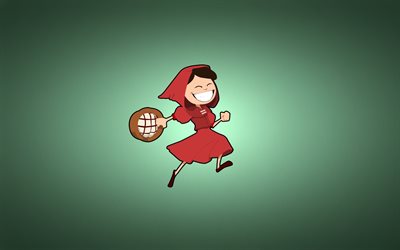 characters, little red riding hood, minimalism