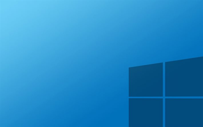 윈도우 10, 파란색 배경, 보호기