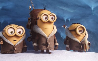 minions, despicable me, winter, characters, 2015