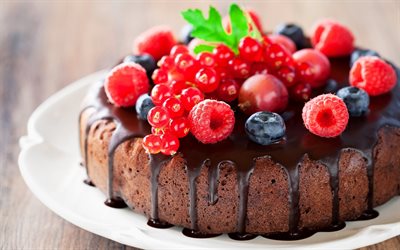 pie, berries, raspberry, cakes