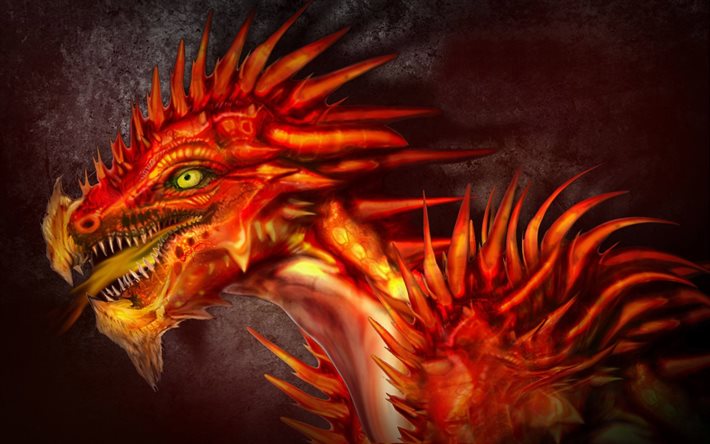 불, dragon, 판타지