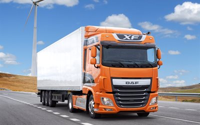 الطريق, الشاحنات, 2015, daf, اليورو 6, dap