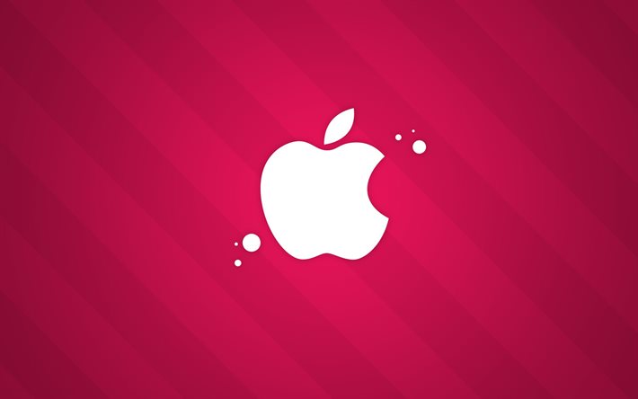 linea, apple, logo, epl, sfondo rosso