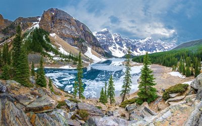 kanada, canada, schnee, winter, morraine lake moraine lake