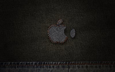 logo, yaratıcı apple denim